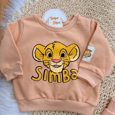  Conj. Casaco e Calça de Moletom Simba - Laranja